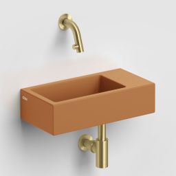 Clou Flush umywalka 36x18 cm prostokątna ścienna-nablatowa piaskowa CL/03.36031
