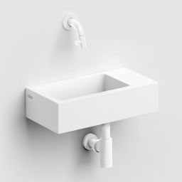 Clou Flush umywalka 36x18 cm prostokątna ścienna-nablatowa biała CL/03.13031