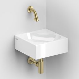 Clou Flush umywalka 27x27 cm kwadratowa ścienna-nablatowa biała CL/03.03051