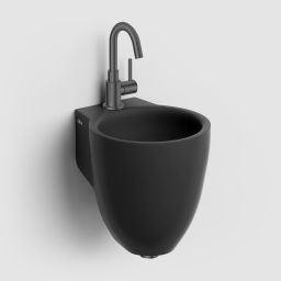 Clou Flush umywalka 31,5x27 cm okrągła ścienna czarna CL/03.12060