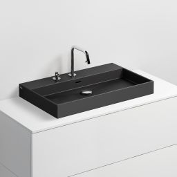 Clou New Wash Me umywalka 70x42 cm prostokątna ścienna-nablatowa czarna CL/02.30432