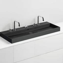 Clou New Wash Me umywalka 110x42 cm prostokątna ścienna-nablatowa czarna CL/02.30438