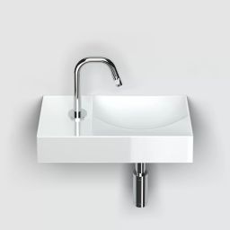 Clou Vale umywalka 38x19 cm prostokątna ścienna-nablatowa biała CL/03.03161.01.L
