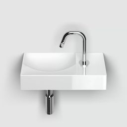 Clou Vale umywalka 38x19 cm prostokątna ścienna-nablatowa biała CL/03.03161.01.R