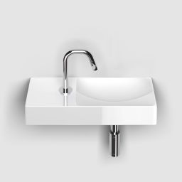 Clou Vale umywalka 45x19 cm prostokątna ścienna-nablatowa biała CL/03.03162.01.L