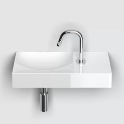 Clou Vale umywalka 45x19 cm prostokątna ścienna-nablatowa biała CL/03.03162.01.R
