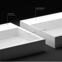 Clou New Wash Me umywalka 50x42 cm prostokątna ścienna-nablatowa biała CL/02.01430