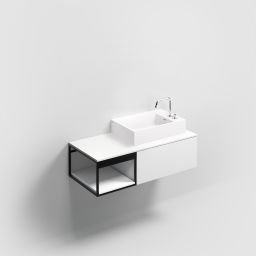 Clou Flush umywalka 60x42 cm prostokątna ścienna-nablatowa biała CL/02.13020