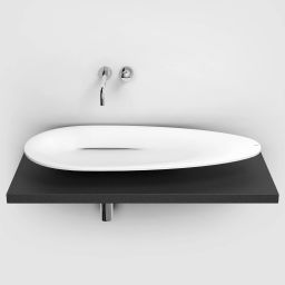 Clou First umywalka 84x38 cm owalna nablatowa biała CL/02.27011