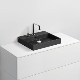 Clou New Wash Me umywalka 50x42 cm prostokątna ścienna-nablatowa czarna CL/02.30430