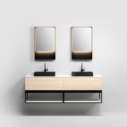 Clou New Wash Me umywalka 50x42 cm prostokątna ścienna-nablatowa czarna CL/02.30430