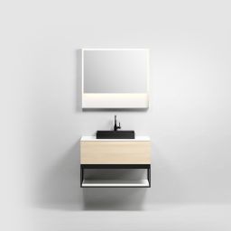 Clou New Wash Me umywalka 50x42 cm prostokątna ścienna-nablatowa czarna CL/02.30430