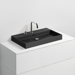 Clou New Wash Me umywalka 70x42 cm prostokątna ścienna-nablatowa czarna CL/02.30432