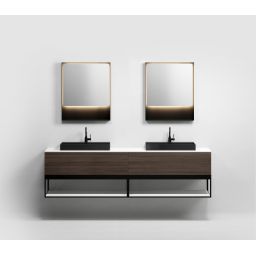 Clou New Wash Me umywalka 70x42 cm prostokątna ścienna-nablatowa czarna CL/02.30432