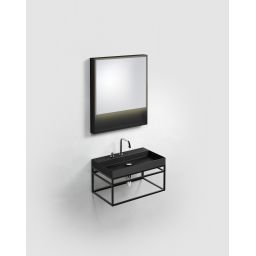 Clou New Wash Me umywalka 70x42 cm prostokątna ścienna-nablatowa czarna CL/02.30432