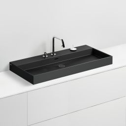 Clou New Wash Me umywalka 90x42 cm prostokątna ścienna-nablatowa czarna CL/02.30434