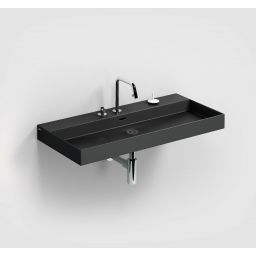 Clou New Wash Me umywalka 90x42 cm prostokątna ścienna-nablatowa czarna CL/02.30434
