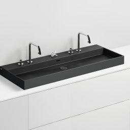 Clou New Wash Me umywalka 110x42 cm prostokątna ścienna-nablatowa czarna CL/02.30438