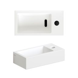 Clou Flush umywalka 36x18 cm prostokątna ścienna-nablatowa biała CL/03.02030