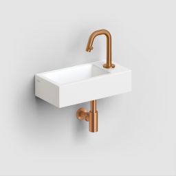 Clou Flush umywalka 36x18 cm prostokątna ścienna-nablatowa biała CL/03.02030