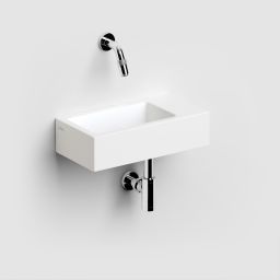 Clou Flush umywalka 36x18 cm prostokątna ścienna-nablatowa biała CL/03.02031