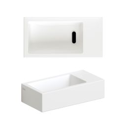 Clou Flush umywalka 36x18 cm prostokątna ścienna-nablatowa biała CL/03.02031