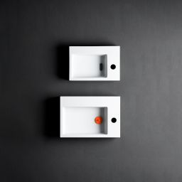 Clou Flush umywalka 36x24,5 cm prostokątna ścienna-nablatowa biała CL/03.03020