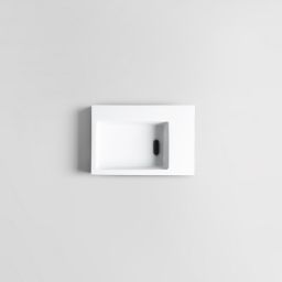 Clou Flush umywalka 36x24,5 cm prostokątna ścienna-nablatowa biała CL/03.03021