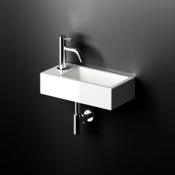 Clou Flush umywalka 36x18 cm prostokątna ścienna-nablatowa biała CL/03.03032