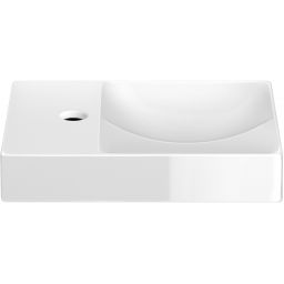 Clou Vale umywalka 38x19 cm prostokątna ścienna-nablatowa biała CL/03.03161.01.L