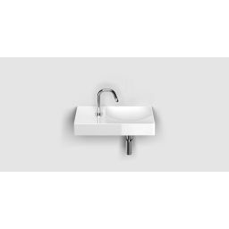 Clou Vale umywalka 45x19 cm prostokątna ścienna-nablatowa biała CL/03.03162.01.L