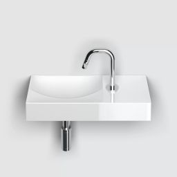 Clou Vale umywalka 45x19 cm prostokątna ścienna-nablatowa biała CL/03.03162.01.R