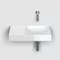 Clou Vale umywalka 45x19 cm prostokątna ścienna-nablatowa biała CL/03.03162.L