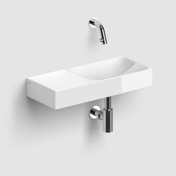 Clou Vale umywalka 45x19 cm prostokątna ścienna-nablatowa biała CL/03.03162.L