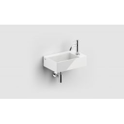 Clou New Flush umywalka 35,5x24,5 cm prostokątna ścienna-nablatowa biała CL/03.03420.01