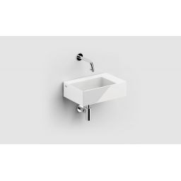 Clou New Flush umywalka 35,5x24,5 cm prostokątna ścienna-nablatowa biała CL/03.03420