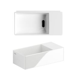 Clou New Flush umywalka 35x18 cm prostokątna ścienna-nablatowa biała CL/03.03430