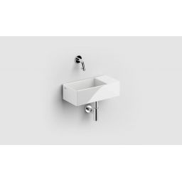 Clou New Flush umywalka 35x18 cm prostokątna ścienna-nablatowa biała CL/03.03430