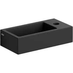 Clou Flush umywalka 36x18 cm prostokątna ścienna-nablatowa czarna CL/03.12030