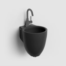 Clou Flush umywalka 31,5x27 cm okrągła ścienna czarna CL/03.12060