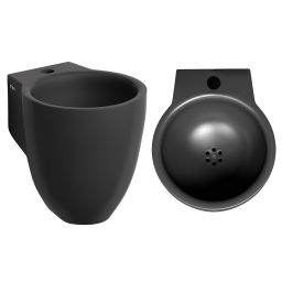 Clou Flush umywalka 31,5x27 cm okrągła ścienna czarna CL/03.12060