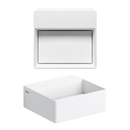 Clou New Flush umywalka 28x27 cm prostokątna ścienna-nablatowa biała CL/03.13410.02