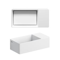 Clou New Flush umywalka 35x18 cm prostokątna ścienna-nablatowa biała CL/03.13430.02