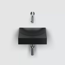 Clou Vale umywalka 28x19 cm prostokątna ścienna-nablatowa czarna CL/03.30160