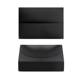 Clou Vale umywalka 28x19 cm prostokątna ścienna-nablatowa czarna CL/03.30160