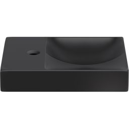 Clou Vale umywalka 38x19 cm prostokątna ścienna-nablatowa czarna CL/03.30161.01.L