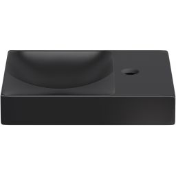 Clou Vale umywalka 38x19 cm prostokątna ścienna-nablatowa czarna CL/03.30161.01.R