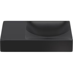 Clou Vale umywalka 38x19 cm prostokątna ścienna-nablatowa czarna CL/03.30161.L