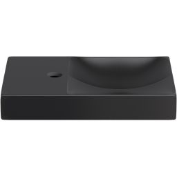 Clou Vale umywalka 45x19 cm prostokątna ścienna-nablatowa czarna CL/03.30162.01.L