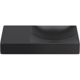 Clou Vale umywalka 45x19 cm prostokątna ścienna-nablatowa czarna CL/03.30162.L